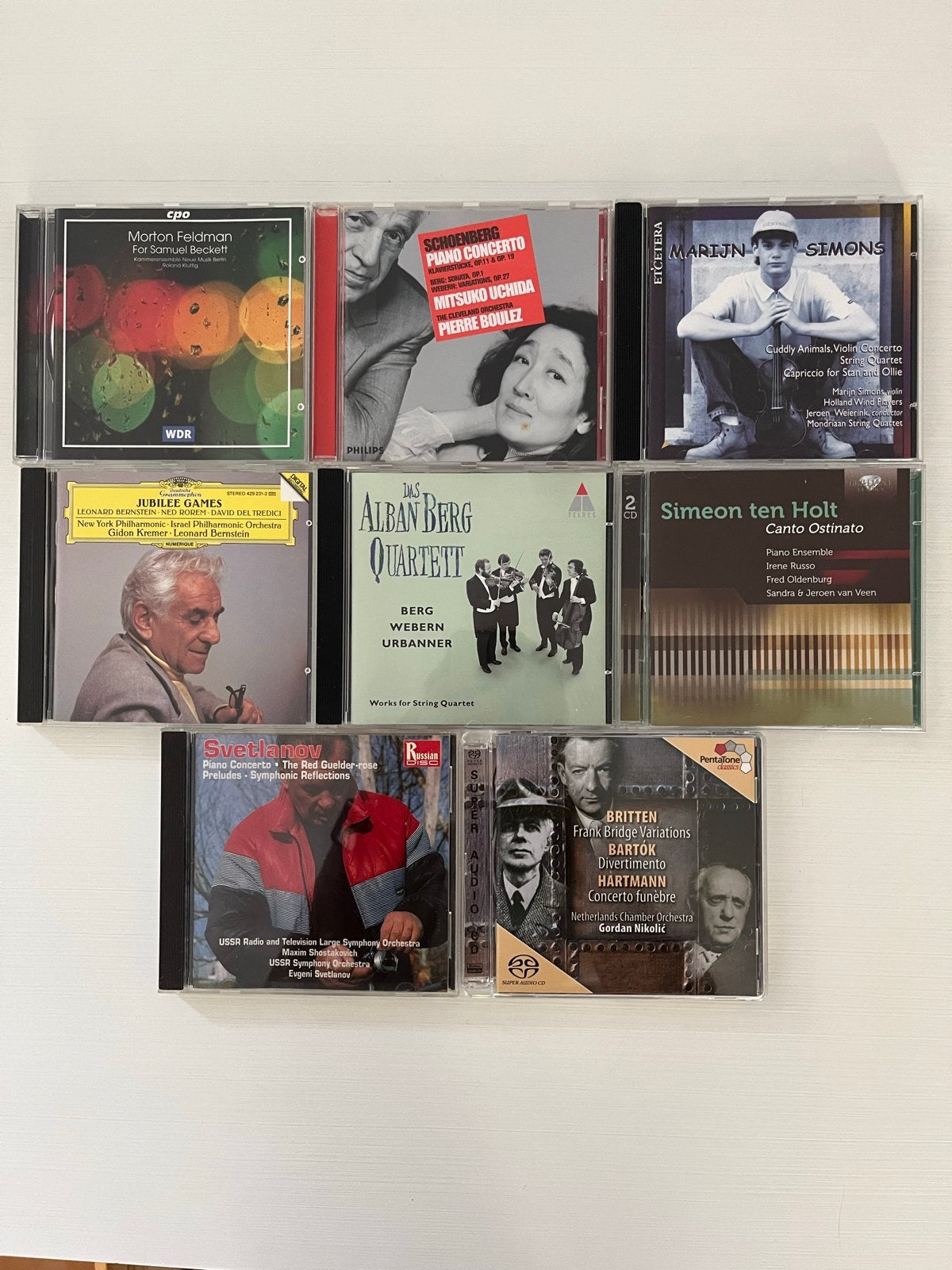 Klassieke CD's: Schoenberg, Berg, Feldman, Britten, Overige componisten, Modernisme tot heden, Ophalen of Verzenden, Zo goed als nieuw