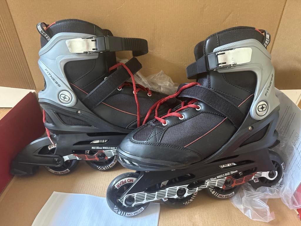 No Fear Fitness Skates SkateSn00 Rollerblades Maat 42, Sport en Fitness, Skeelers, Ophalen, Zo goed als nieuw, Inline skates 4 wielen