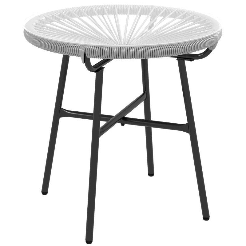 Stijlvolle ronde bijzettafel met glazen blad, Ophalen of Verzenden