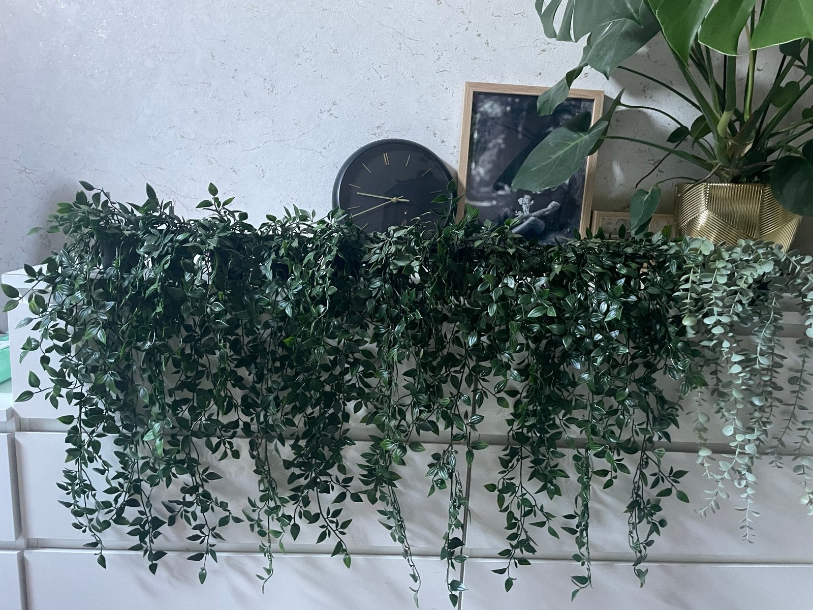 Kunstplant hangplant groen - Realistische decoratie, Binnen, Groen, Kunstplant, Ophalen of Verzenden