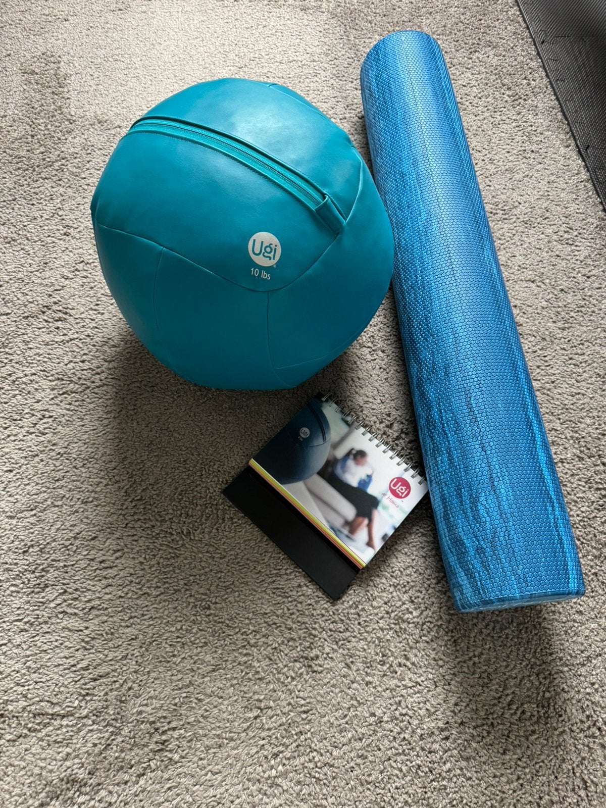 Ugi bal (5kg) met Peak Pilates foam roller, Ophalen, Nieuw, Yoga-accessoire