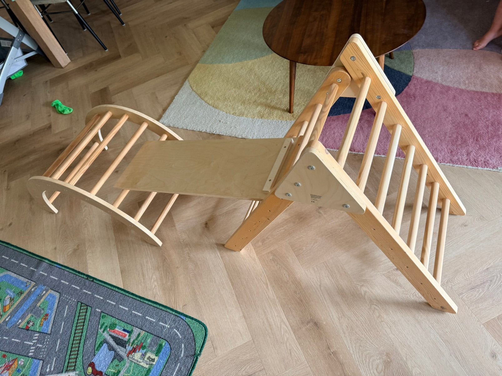 (Montessori) klimset: Pikler driehoek + klimbaan + klimboog, Ophalen, Zo goed als nieuw, Minder dan 2 meter