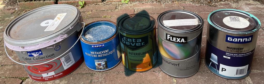 Muurverf metaalverf gamma flexa blauw zilver metallic, Ophalen of Verzenden, Zo goed als nieuw
