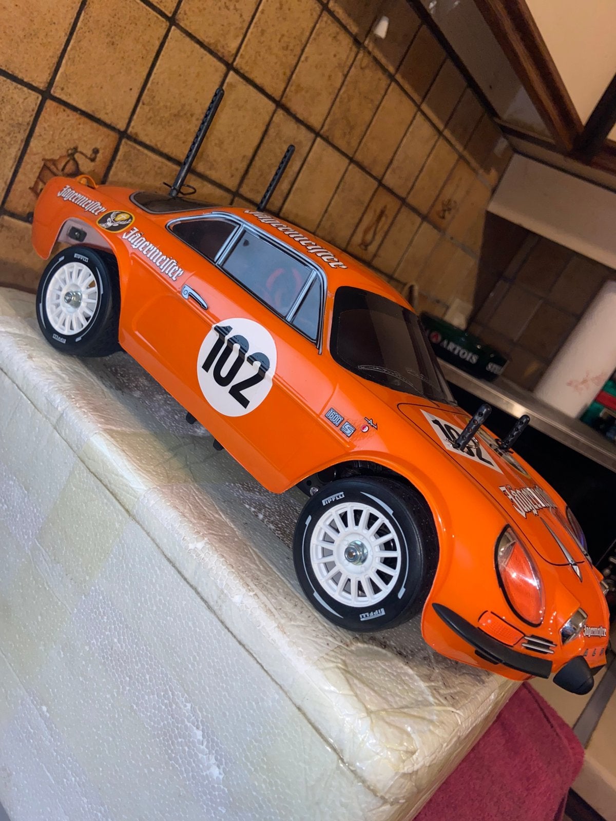 RC Tamiya M-chassis Renault Alpine Jagermeister NIEUW RTR, Elektro, Nieuw, Ophalen of Verzenden, Schaal 1:10