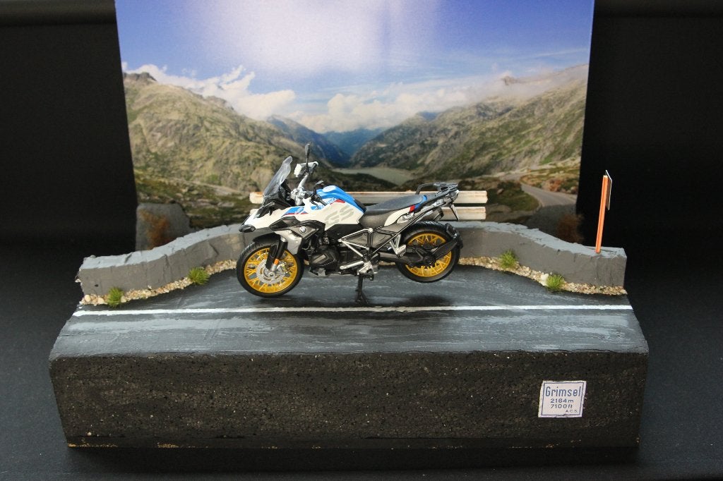 Diorama Grimsel Pas (SUI) met Maisto BMW R1250GS (1:12), Hobby en Vrije tijd, Info@bennie-gs.nl, Bennie G's, 7241MB, Groter dan 1:35