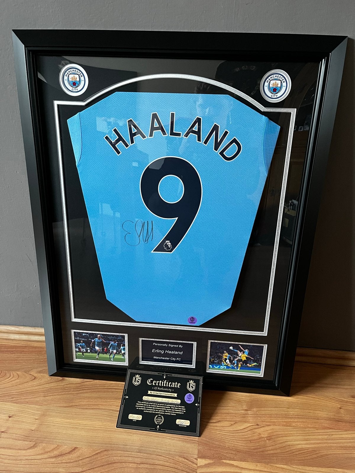 Gesigneerd Erling Haaland Manchester City shirt met COA, Ophalen, Zo goed als nieuw, Buitenlandse clubs, Shirt
