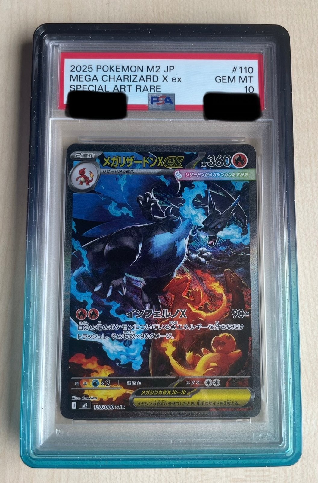 Mega Charizard X EX PSA 10 Inferno X (Japans), Ophalen of Verzenden, Nieuw, Losse kaart