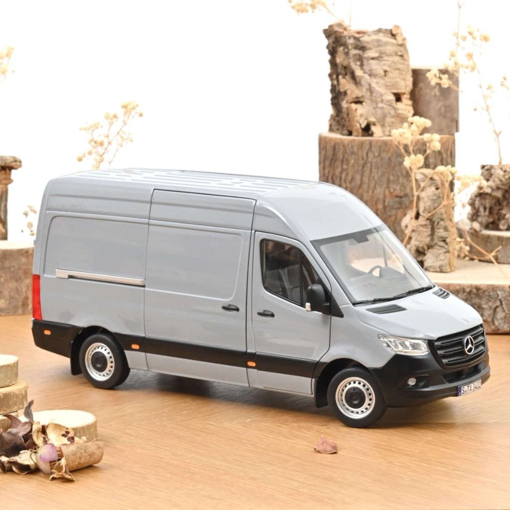 Norev Mercedes Benz Sprinter 2018 Grey 1:18, Hobby en Vrije tijd, -, -, Norev, Ophalen of Verzenden