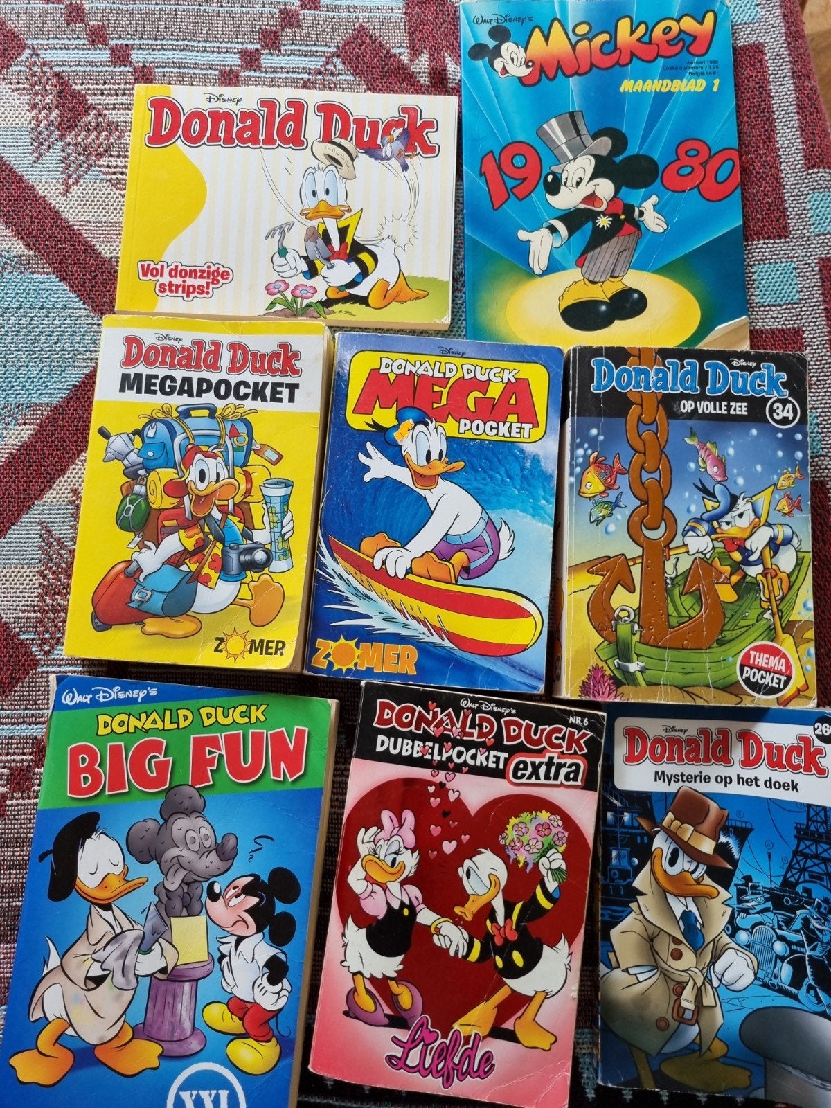 Donald Duck en Mickey Mouse stripboeken collectie, Boeken, Meerdere stripboeken, Ophalen, Gelezen