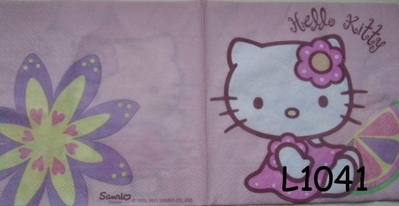 Servetten decoupage/bullet journal - hello Kitty L1041, Verzenden, Nieuw