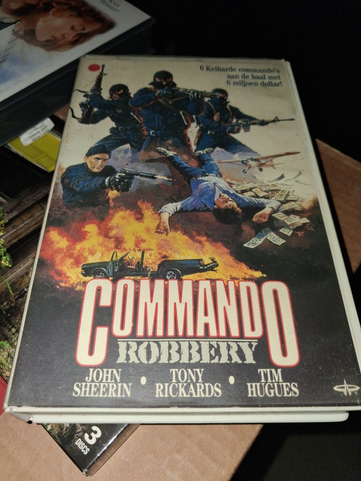 Vhs ex-rental  - Commando Robbery, Vanaf 16 jaar, Ophalen of Verzenden, Gebruikt, Horror