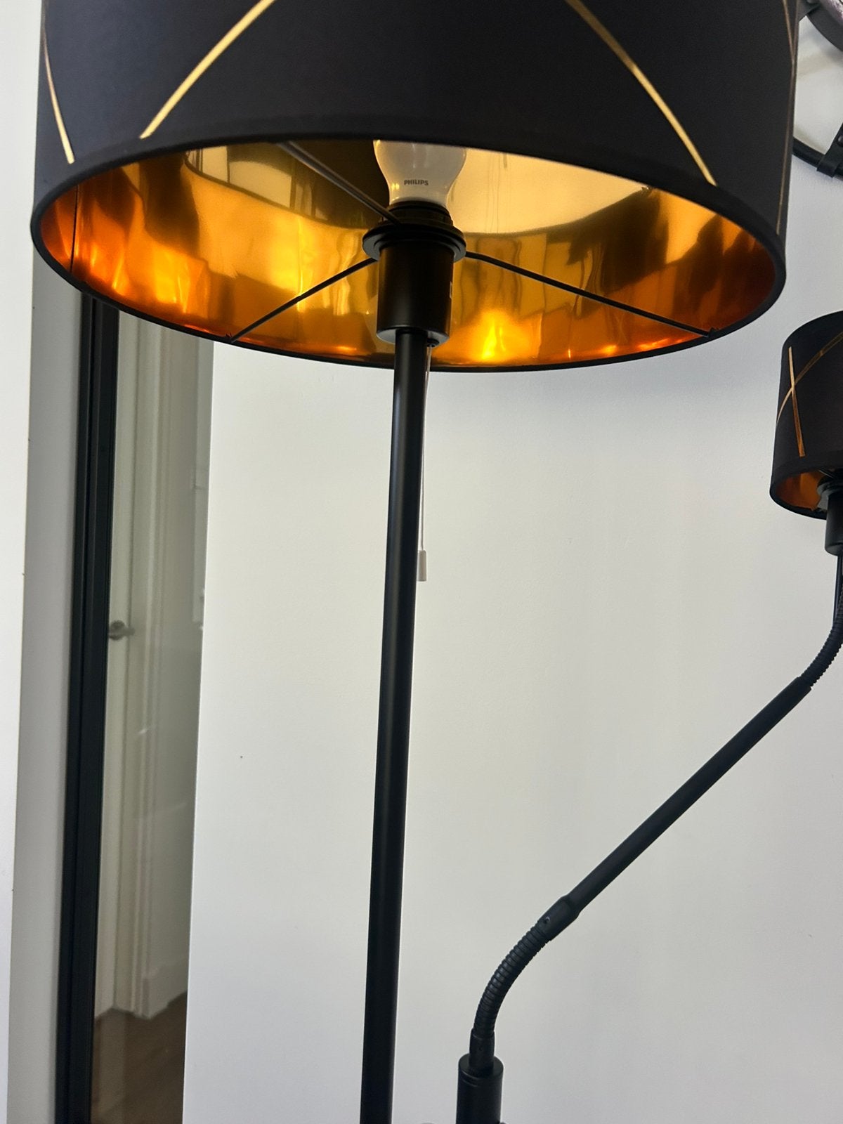 Staande schemerlamp met aparte leeslamp., Huis en Inrichting, Lampen | Vloerlampen, Ophalen, Zo goed als nieuw, 150 tot 200 cm