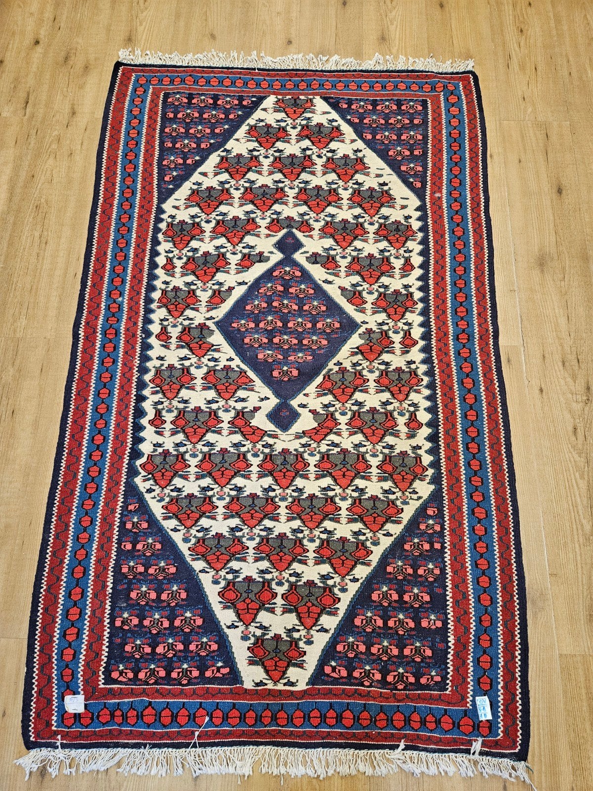 Vintage handgeweven perzische kelim 183x104, Huis en Inrichting, Stoffering | Tapijten en Kleden, Info@SlatsAntiek.nl, Tweedehands