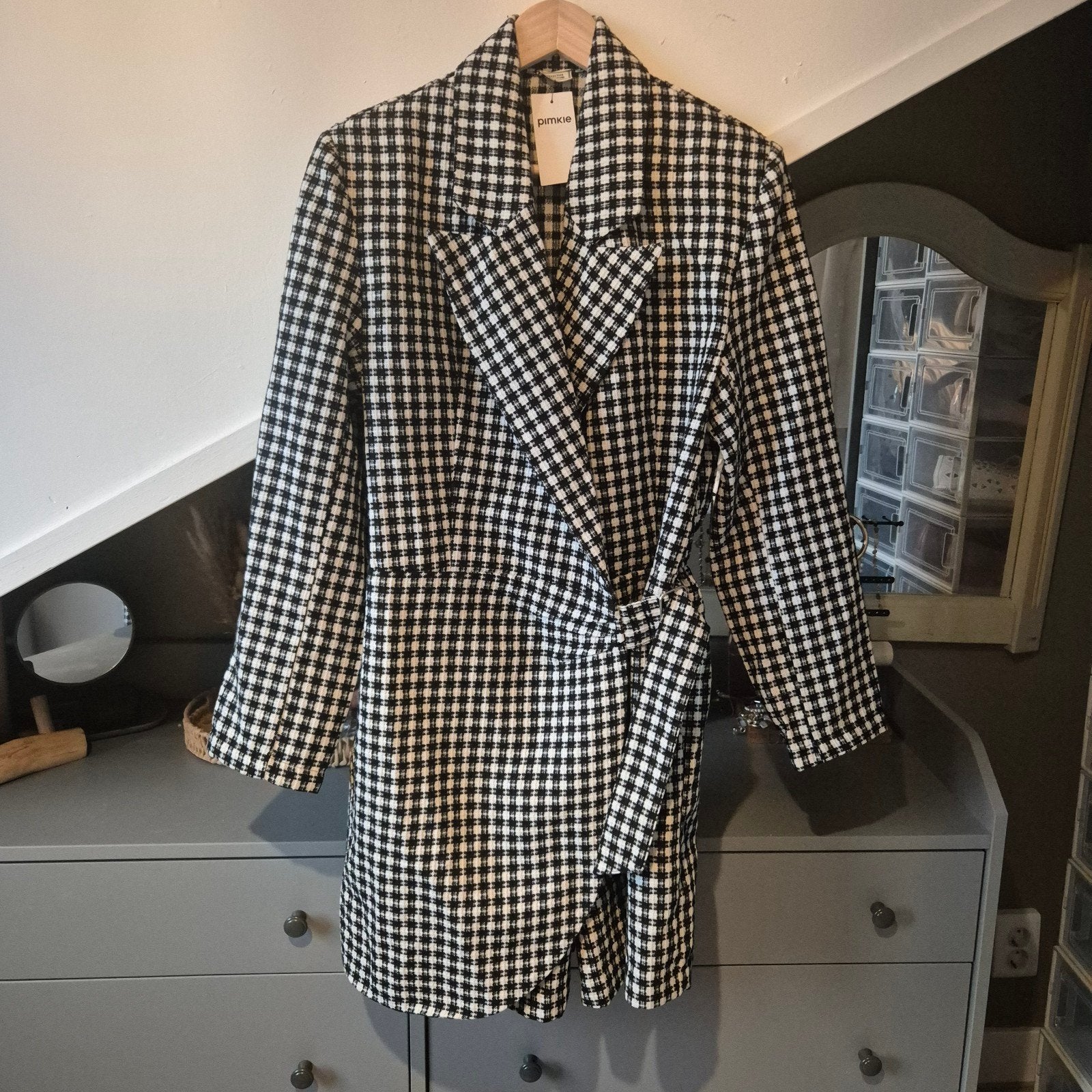 Nieuw! Pimkie Blazer-Playsuit Pied-de-Poule — Maat 44, Kleding | Dames, Zwart, Maat 42/44 (L), Nieuw, Ophalen of Verzenden