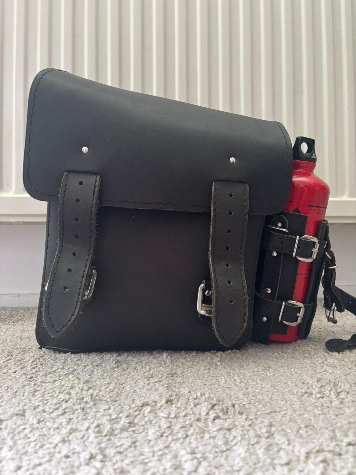 Leren tas voor bv harley, Ophalen, Gebruikt