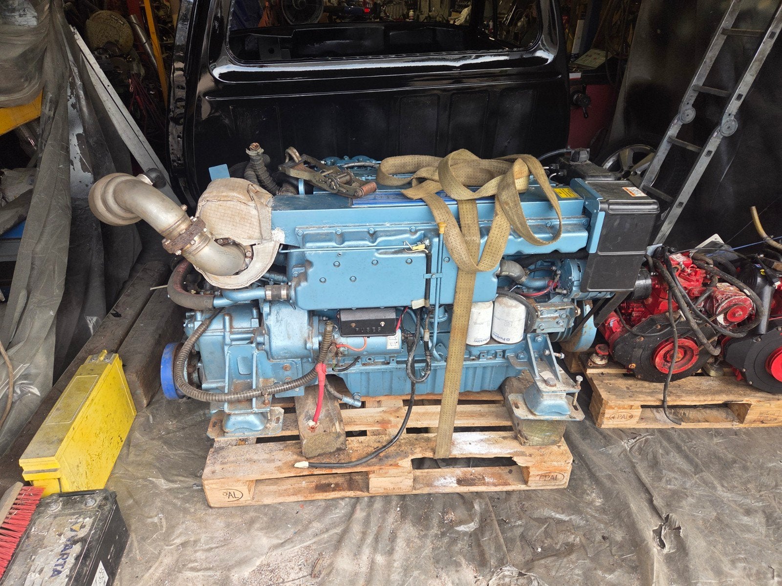 Perkins Sabre M185C scheepsmotor met PRM keerkoppeling, Ophalen, Gebruikt, Binnenboordmotor, Diesel