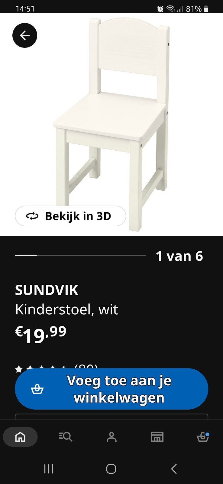 Ikea kinderstoeltje, Kinderen en Baby's, Ophalen, Stoel(en)