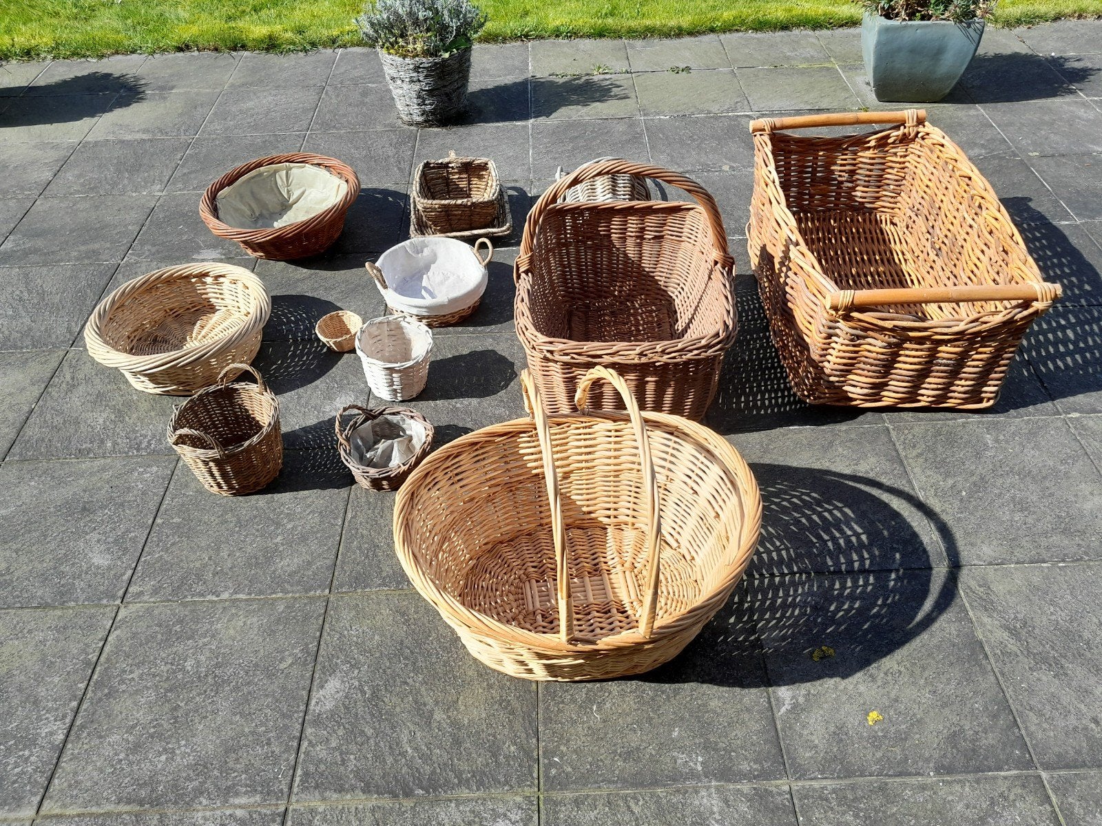 rieten manden, Ophalen of Verzenden, Gebruikt, Riet, Mand