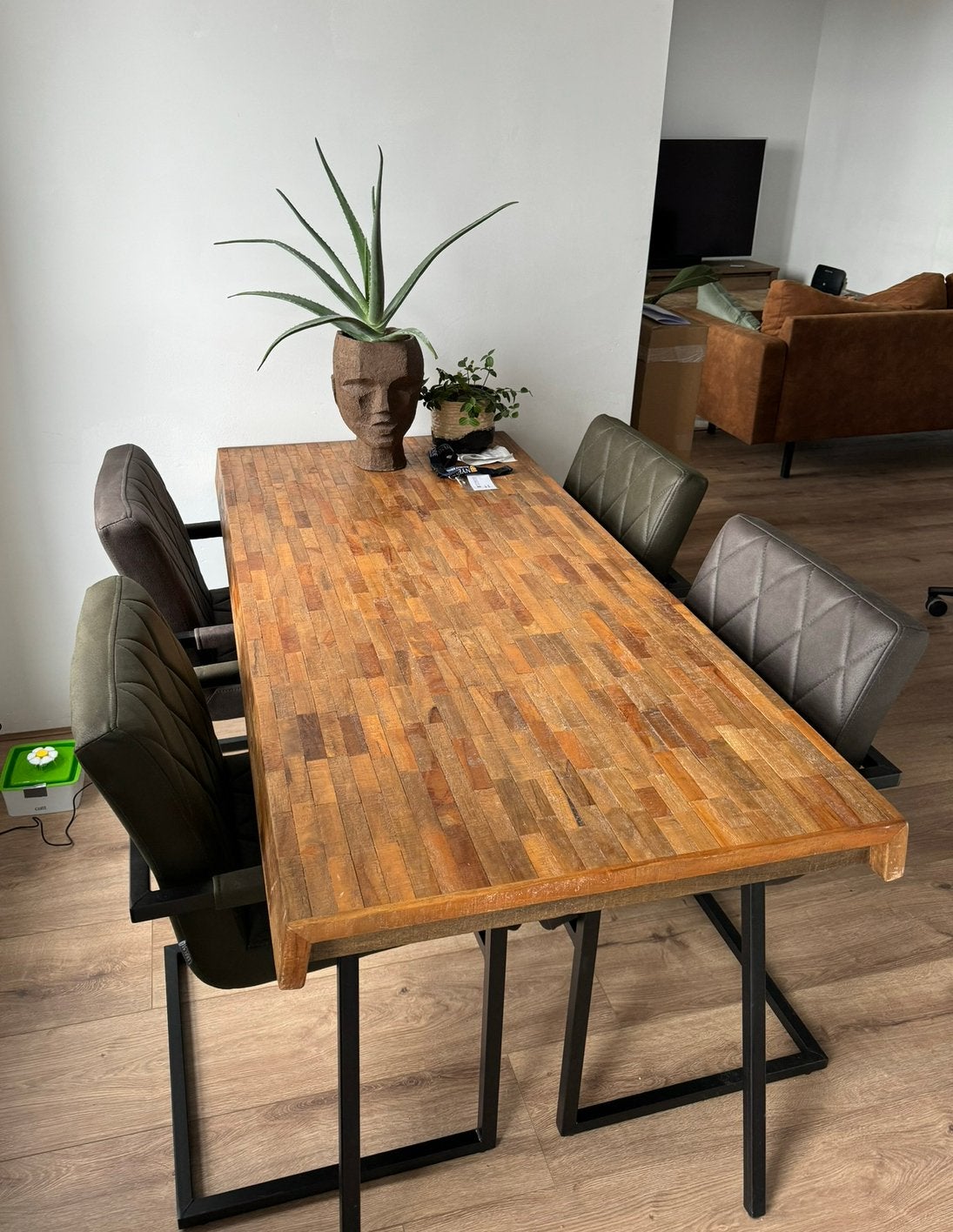 Eetkamer tafel Loods 5 Latjespatroon 160*78*79, Gebruikt, 50 tot 100 cm, 150 tot 200 cm, Vier personen