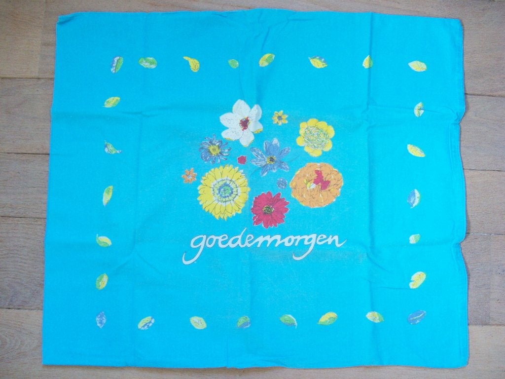 2 persoons dekbedhoes blauw., Dubbelzijdig bruikbaar, Blauw, Dekbedovertrek, Katoen