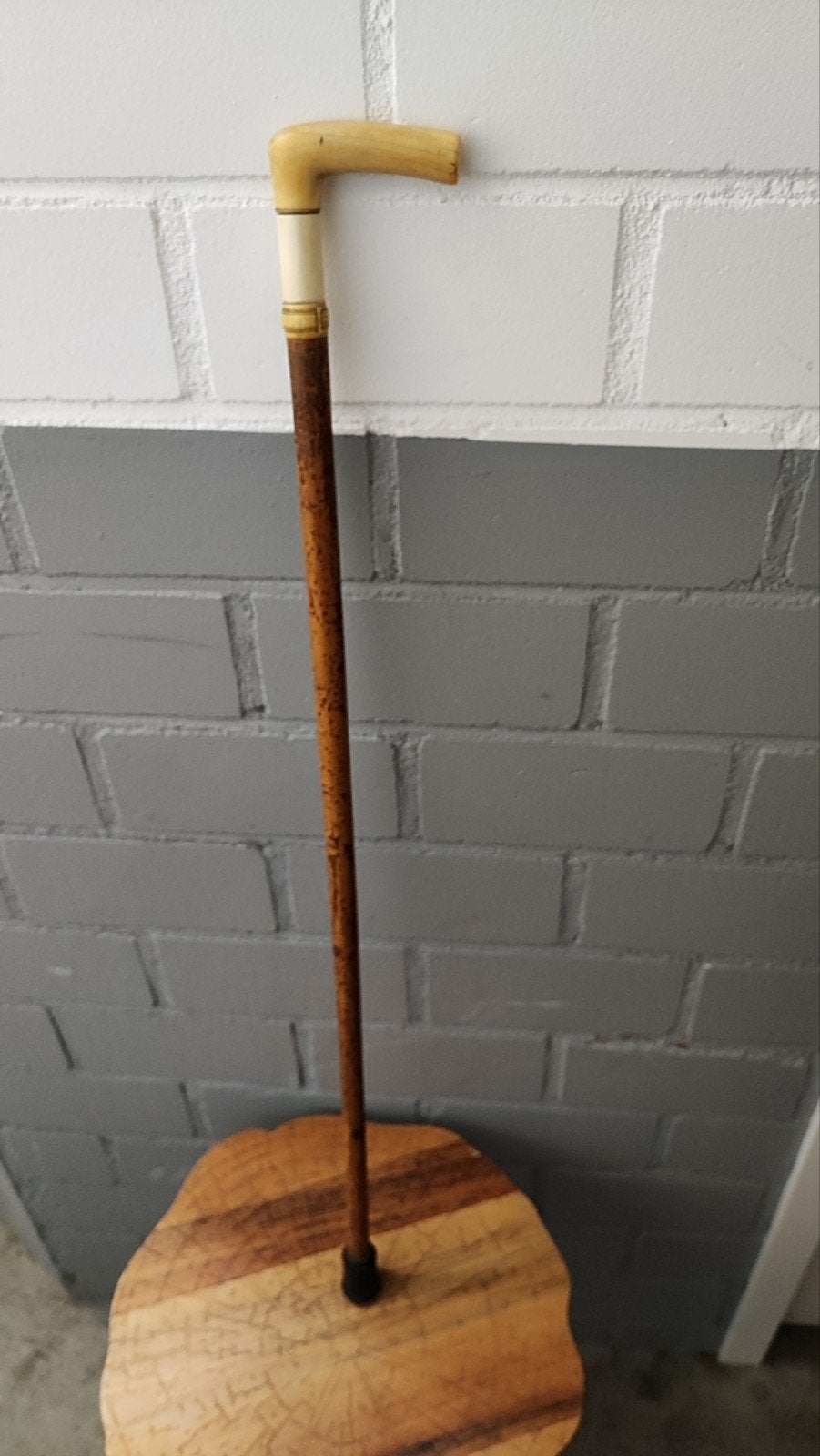 Antieke Victoriaanse Wandelstok - Riem-Gesp motief, Ophalen