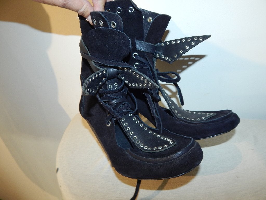 Isabel Marant laarzen band met strik veters banden 37, Isabel Marant, Verzenden, Zwart, Lage of Enkellaarzen