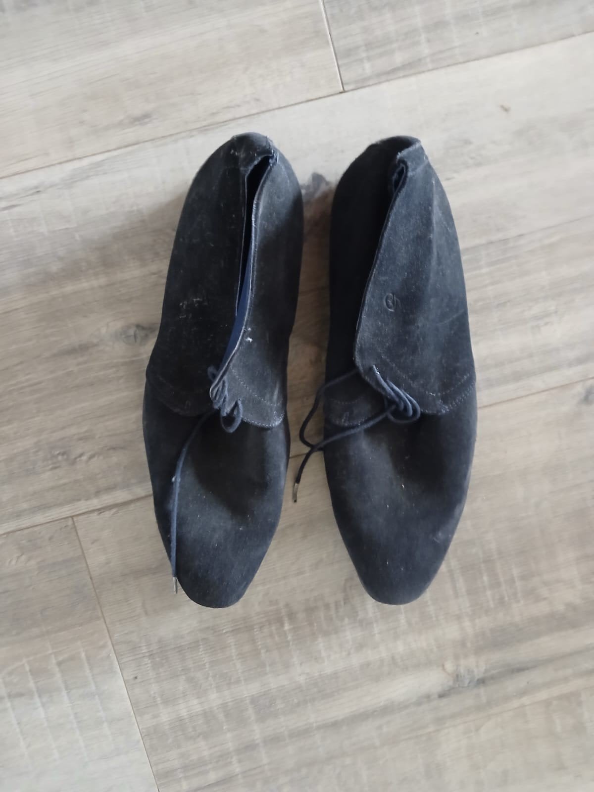 Donkerblauwe suède Greve herenschoenen, maat 44, Blauw, Ophalen of Verzenden, Zo goed als nieuw, Greve