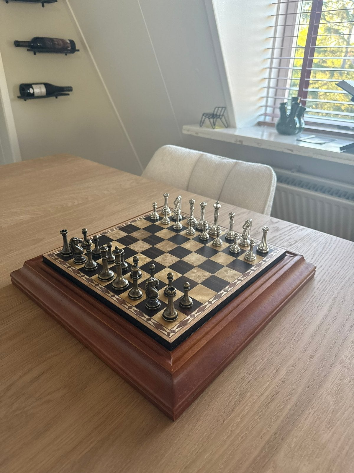 Authentiek schaakbord, Hobby en Vrije tijd, Ophalen of Verzenden, Zo goed als nieuw