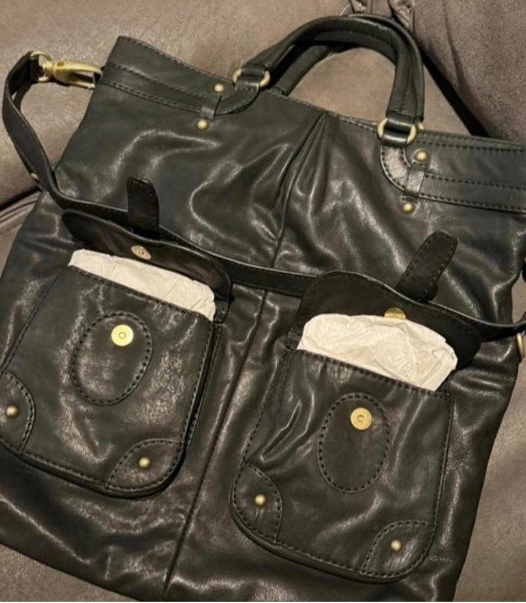 UGG nieuwe zwart leren tas schoudertas laptoptas crossbody, Ophalen of Verzenden, Nieuw, Zwart, Leer
