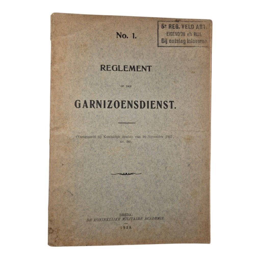 Nederlands voorschrift No.1, 1928 5RVA, -, -, Overige typen, Ophalen of Verzenden
