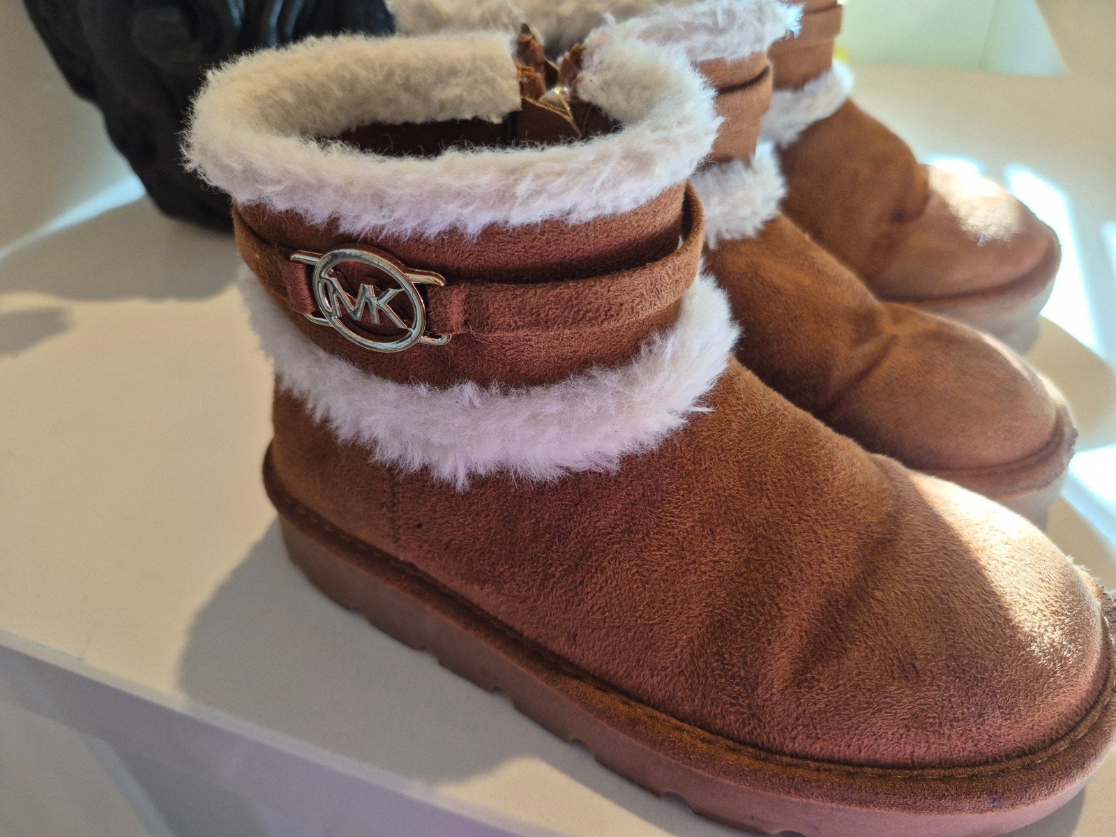 Michael Kors Laarzen - Bruin met Bont (Maat 30), Kinderen en Baby's, Gebruikt, Meisje, Michael Kors, Ophalen of Verzenden