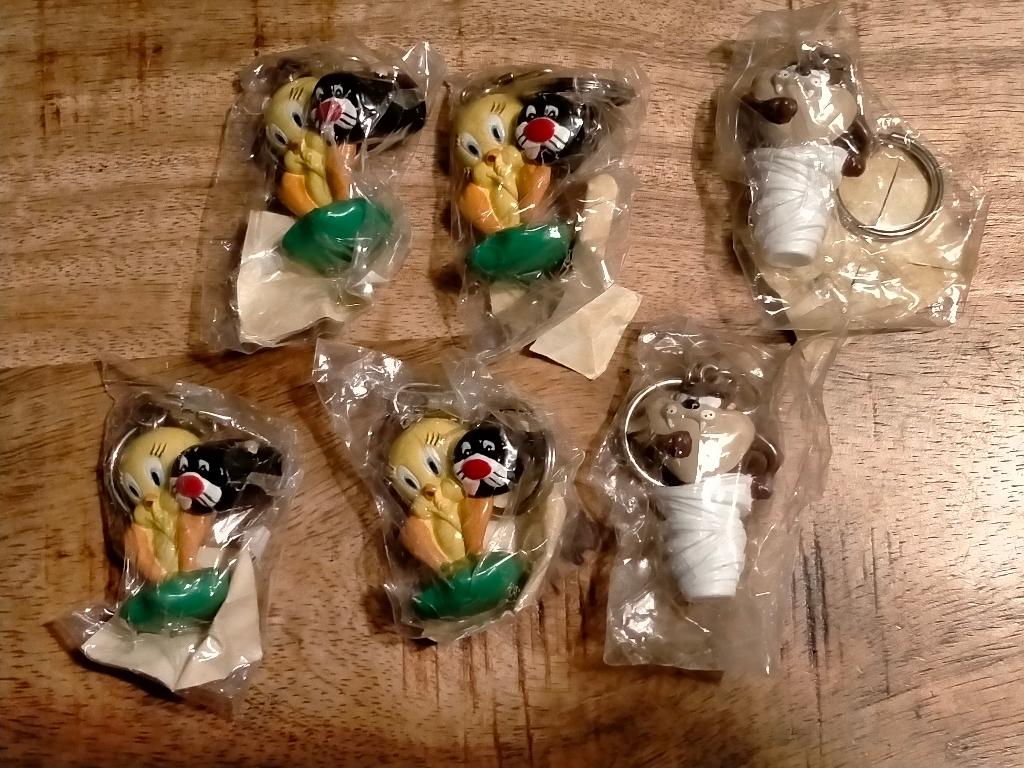 Tweety Tazmanian Devil Warner Bros Looney Tune sleutelhanger, Ophalen of Verzenden, Overige figuren, Zo goed als nieuw, Overige typen