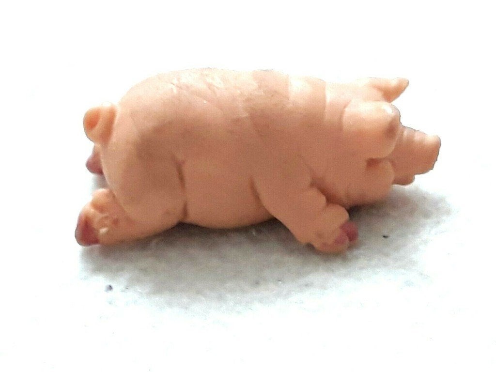 Schleich 10972 varkentje liggend, Verzamelen, Dierenverzamelingen, Verzenden, Gebruikt, Boerderijdier, Beeldje of Figuurtje