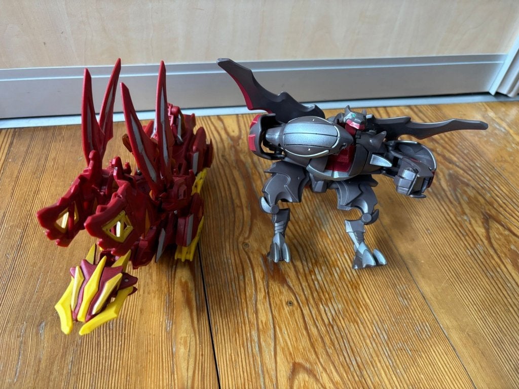 2 Bakugan Figuren: Dragonoid Colossus & Zenthon Titan, Ophalen of Verzenden, Gebruikt