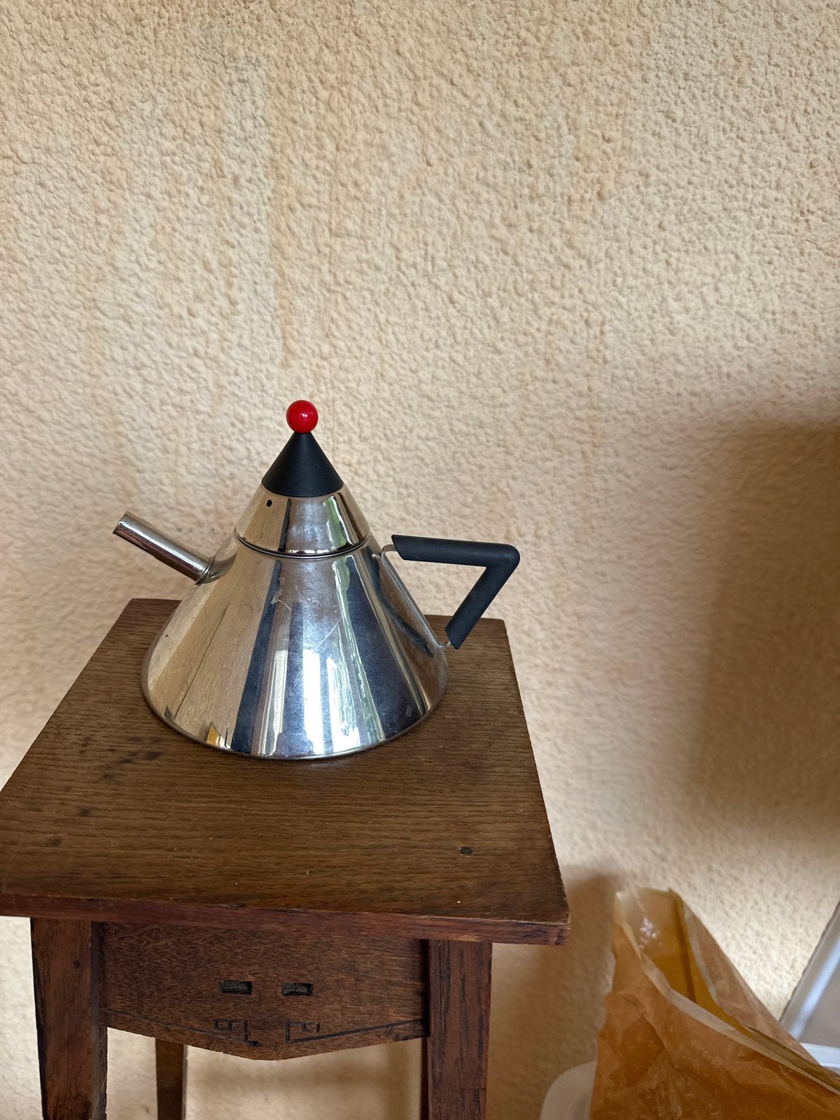 Alessi theepot/fluitketel 18/8 RVS, Gebruikt, Zilver, Ophalen, Theepot/fluitketel