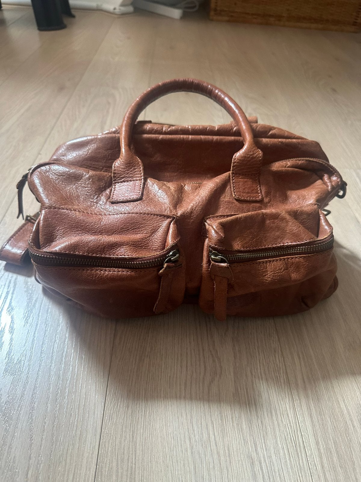 Cowboysbag handtas bruin leer Small, Ophalen, Gebruikt, Bruin, Handtas