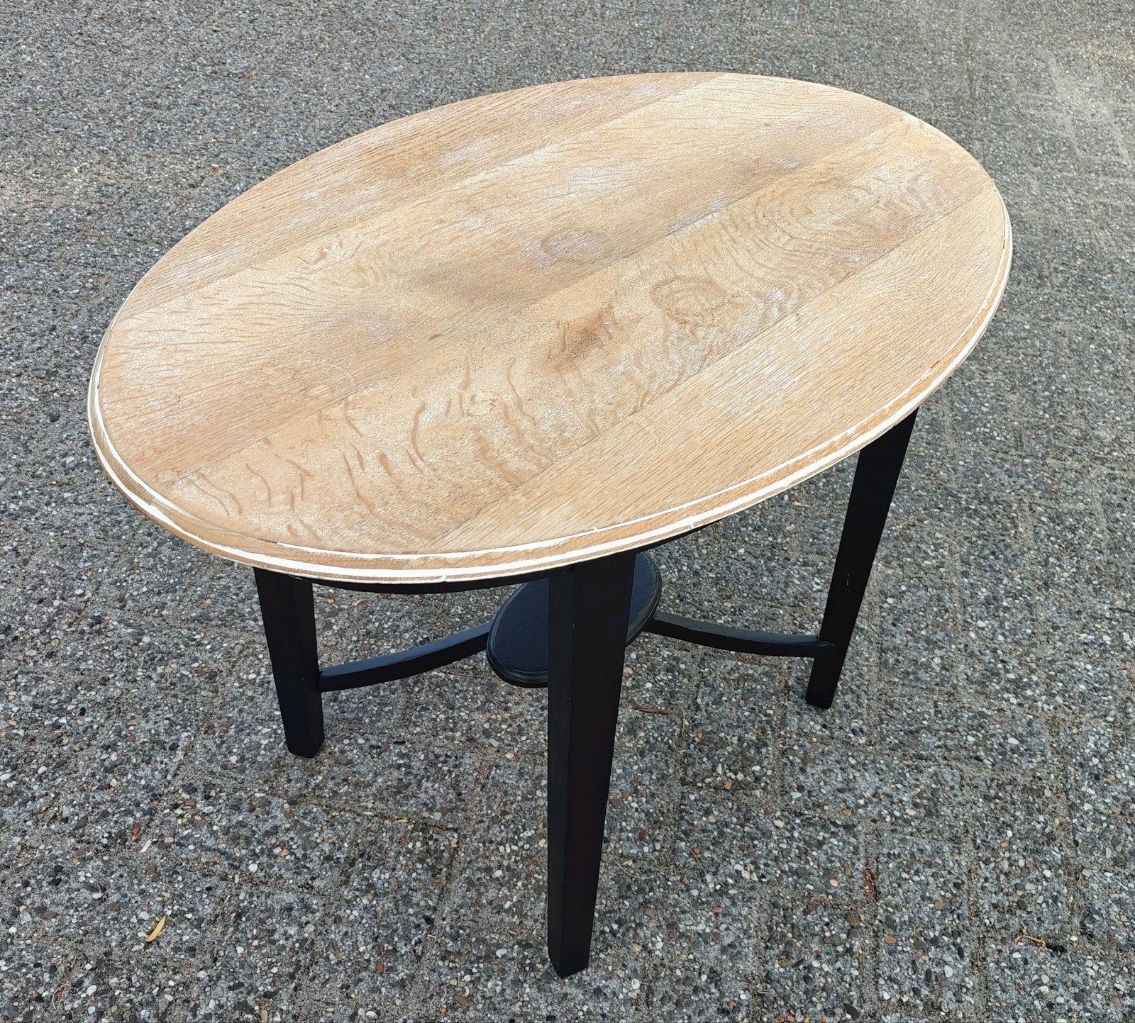 Ovalen Biedermeier tafeltje, Huis en Inrichting, Ophalen, Rechthoekig, 55 tot 75 cm, 60 cm of meer