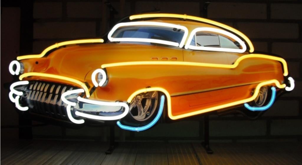 Lor rider hotrod neon lamp decoratie verlichting en andere, Ophalen, Lichtbak of (neon) lamp, Nieuw, Info@americansaleshop.nl