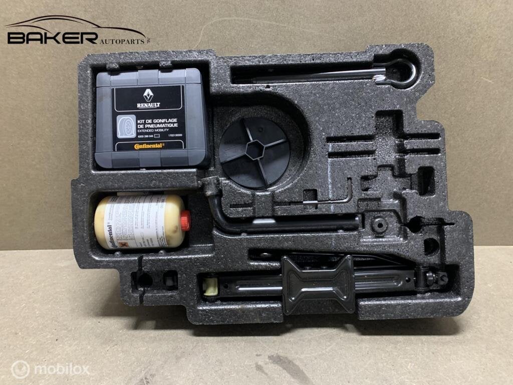 Krik set bandenpomp Renault Megane CC II (03-09) 8200288045, Gebruikt, Renault, Ophalen of Verzenden