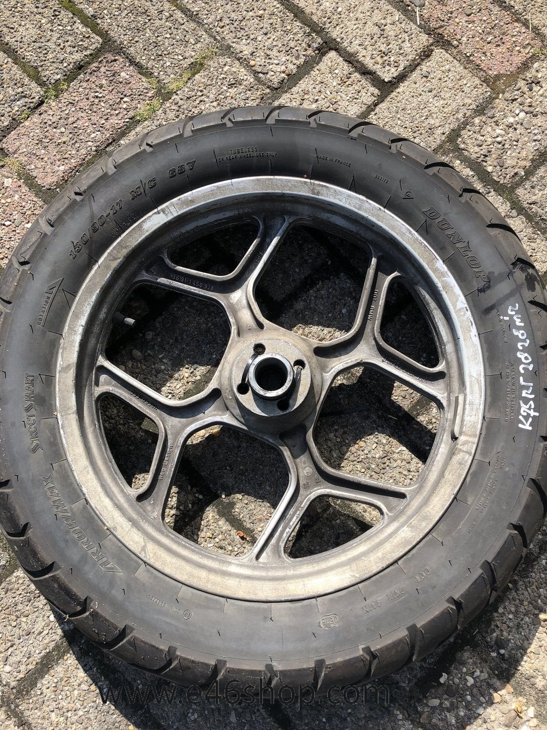 ACHTERWIEL BMW K75 MET BAND, Motoren, Onderdelen | BMW, Gebruikt, Ophalen of Verzenden