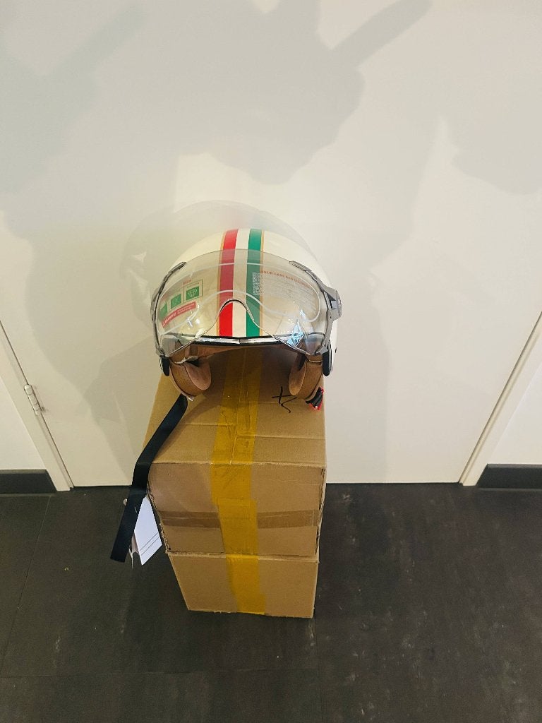 Nieuwe Retro Jethelm Vintage Italië maat XL ECE 22.06 DOT, Fietsen en Brommers, Ophalen of Verzenden, Nieuw, Extra large of groter
