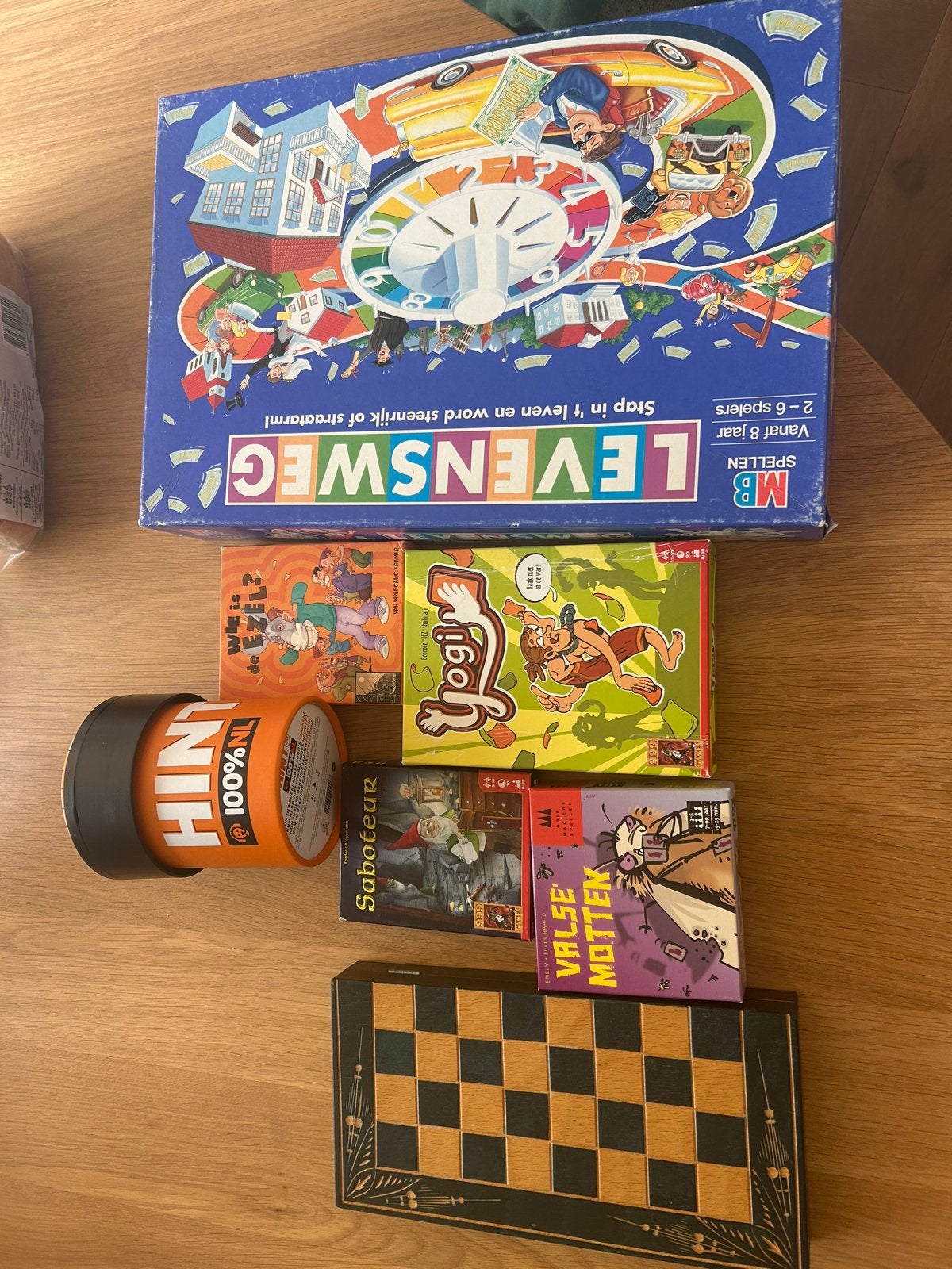 Gezelschapsspellen: Levensweg, Saboteur, Yogi, Hint, Valse M, Een of twee spelers, Ophalen, Gebruikt, Reisspel