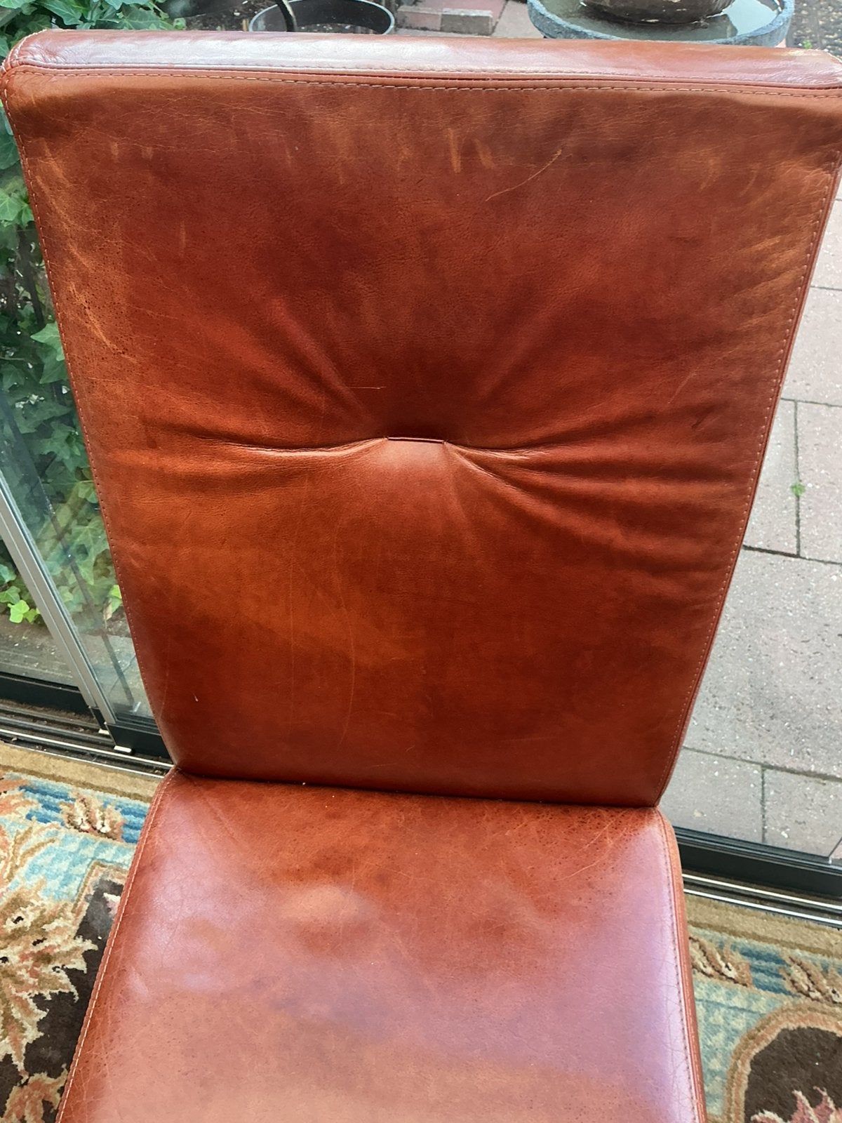 6 stoelen leder 10.00 p.st, Ophalen, Gebruikt, Vijf, Zes of meer stoelen