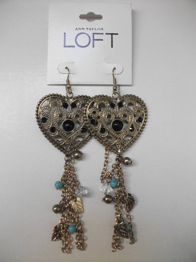Loft goudkleurige hartjes kettinkjes hang oorbellen, Overige materialen, Hangers, Nieuw, Ophalen of Verzenden
