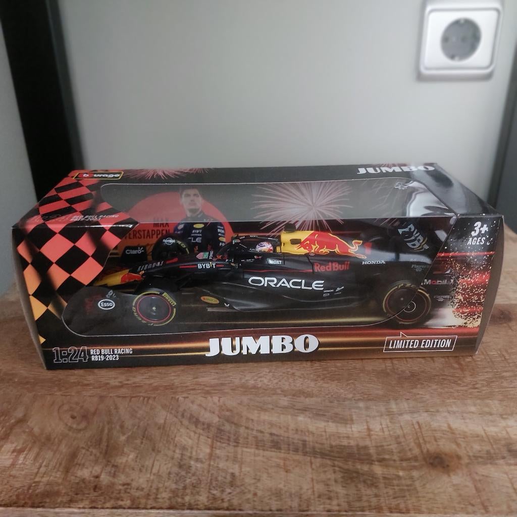 Redbull RB 19 Max Verstappen F1 Jumbo, Hobby en Vrije tijd, Modelauto's | 1:24, Ophalen of Verzenden, Nieuw, Auto, Bburago