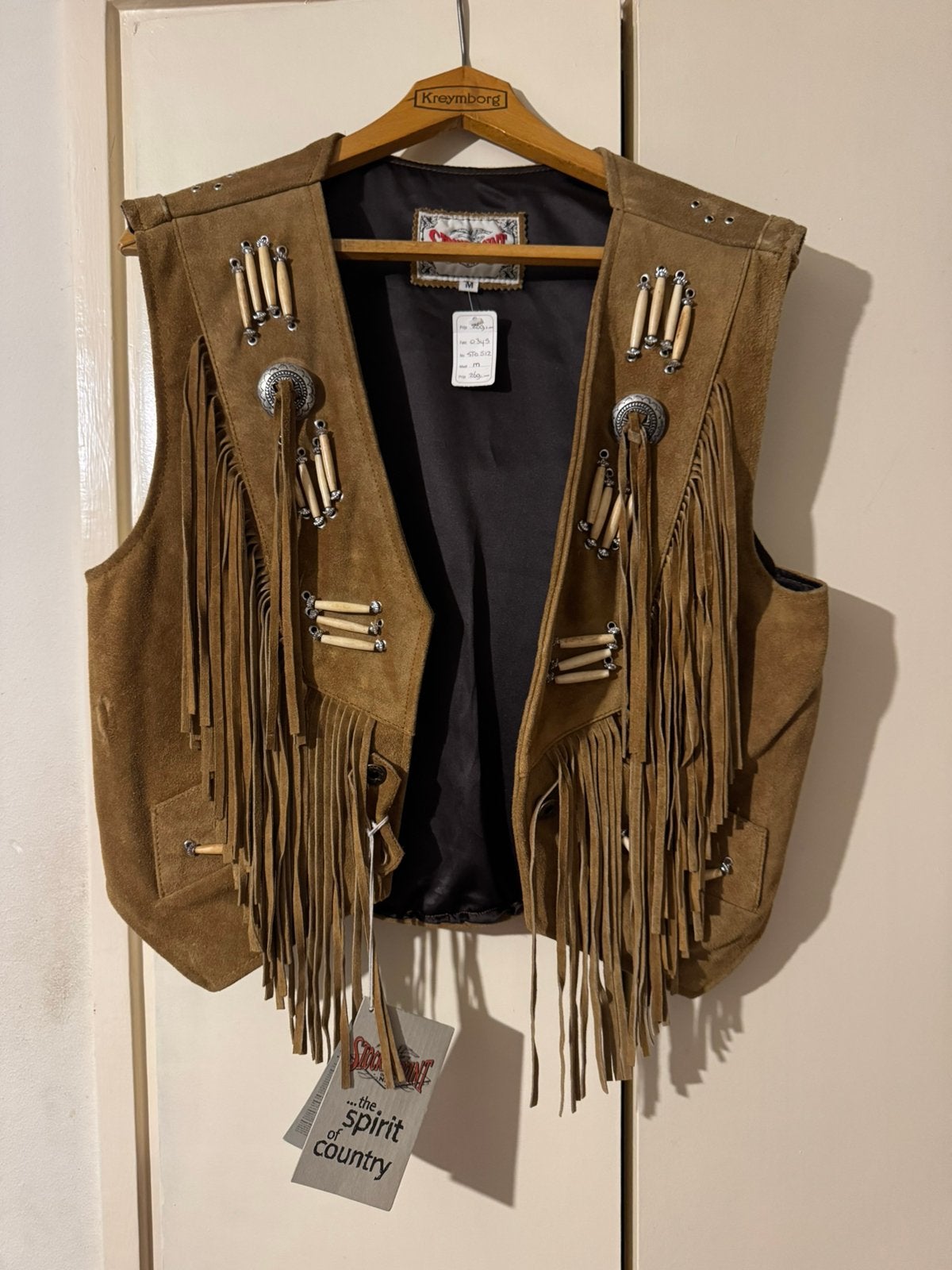 Nieuw! Cowboy country western hesje vestje jasje mt m, Ophalen of Verzenden, Nieuw, Maat 38/40 (M), Bruin