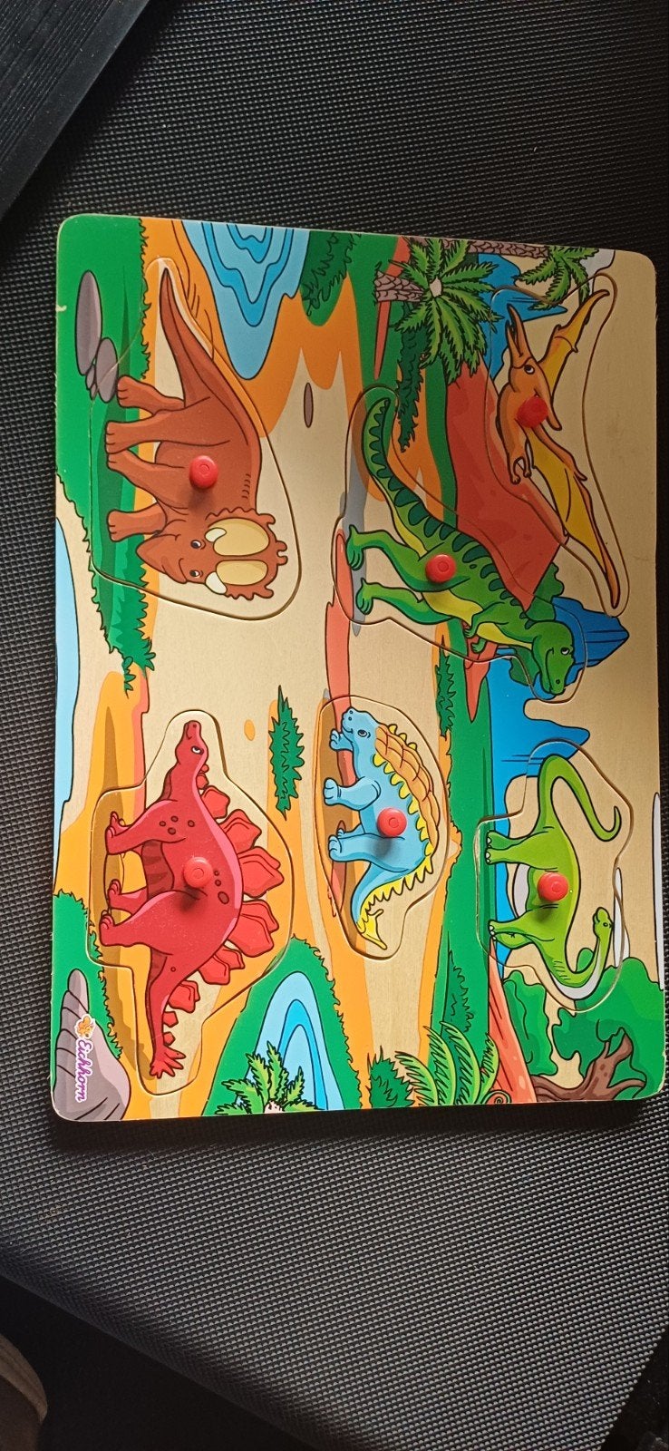 Houten dinosaurus puzzel - Leuk Sinterklaas cadeautje!, 2 tot 4 jaar, Gebruikt, Ophalen of Verzenden, Van hout