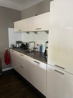 Complete keuken met schier-eiland, Ophalen, Gebruikt, Overige typen, Hoogglans of Gelakt