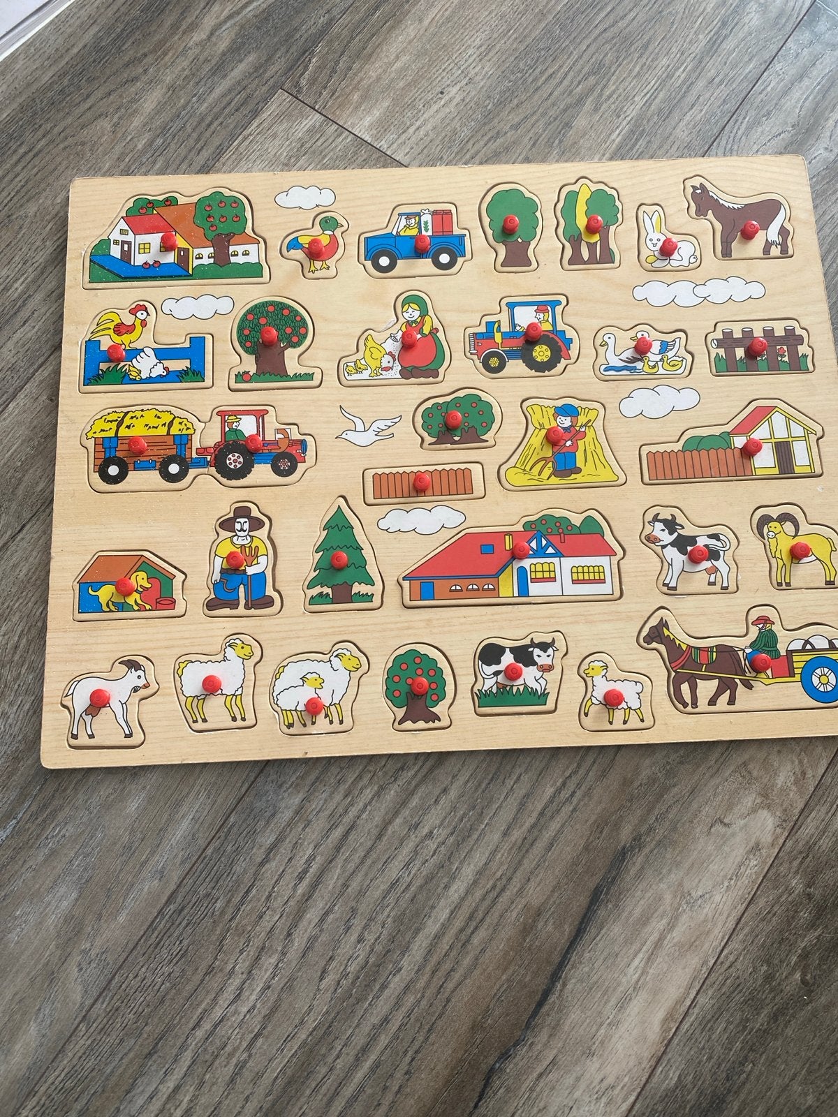 Houten Boerderij Puzzel voor Kinderen, Ophalen of Verzenden, Gebruikt, Puzzelen