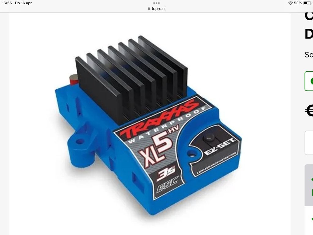 Traxxas Xl 5 HV REGELAAR, Ophalen of Verzenden, Zo goed als nieuw, Overige schalen, Onderdeel